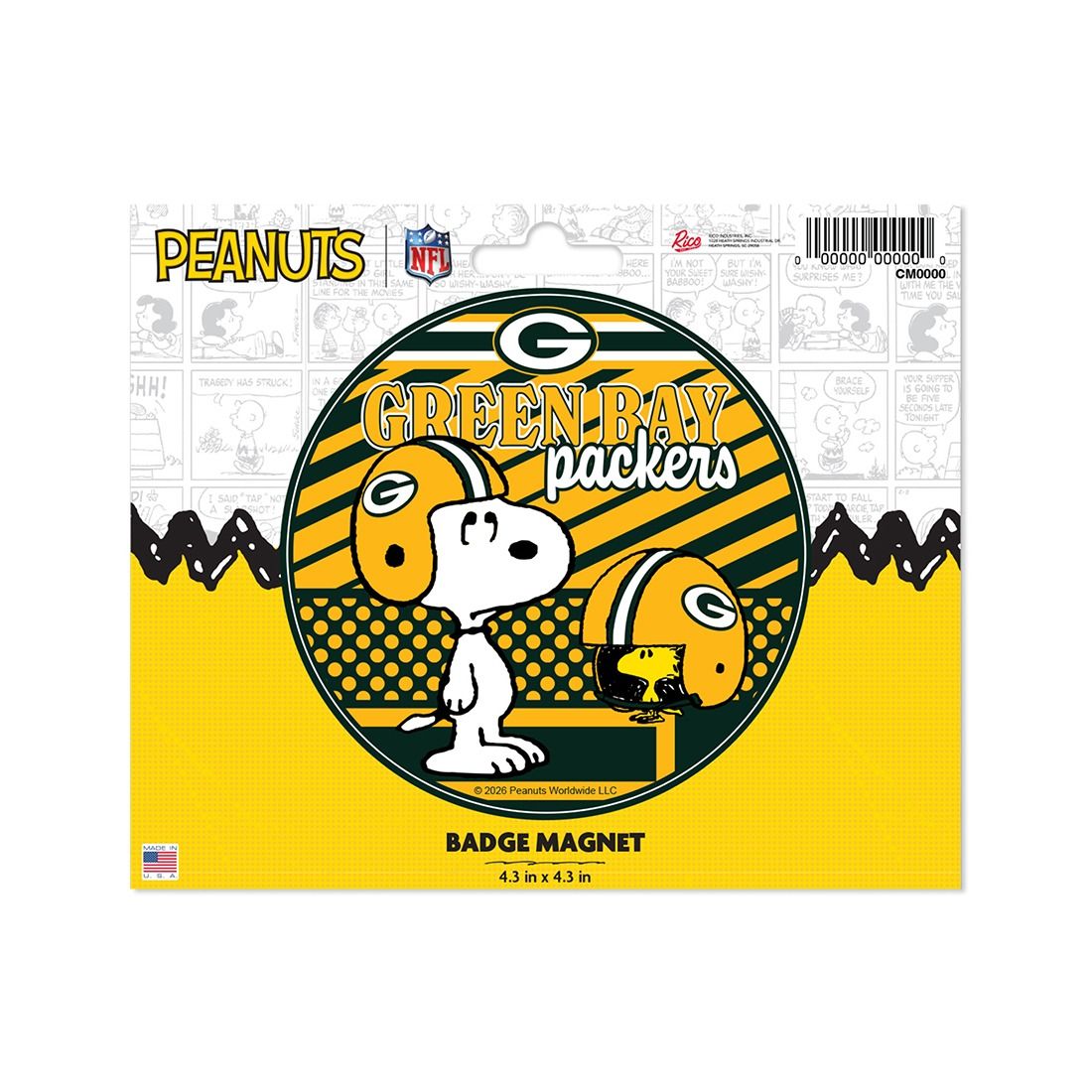 Packers Peanuts® Badge Magnet