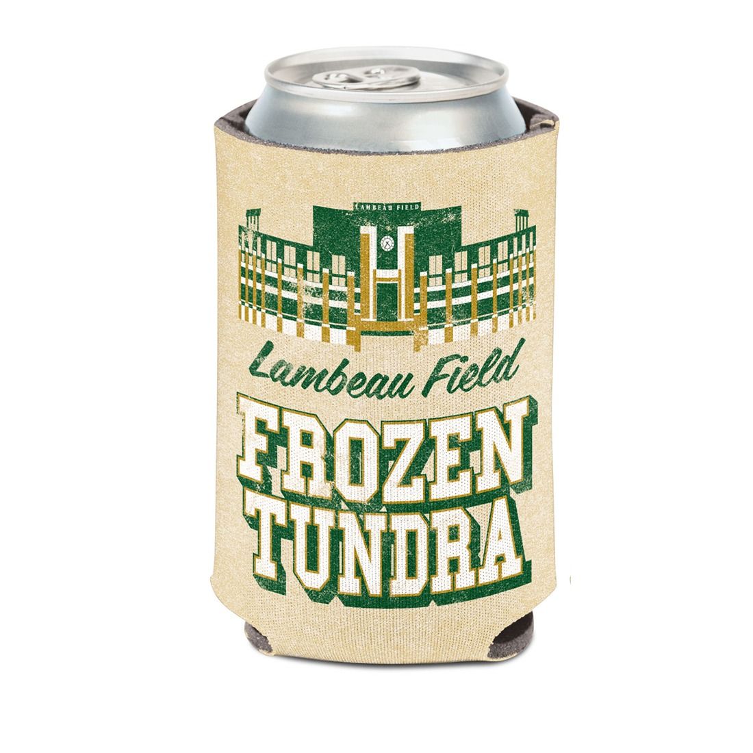 Lambeau Field Retro Frozen Tundra Can Cooler
