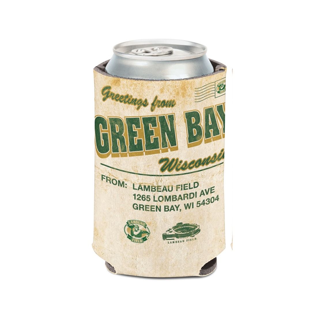 Lambeau Field Postcard Can Cooler