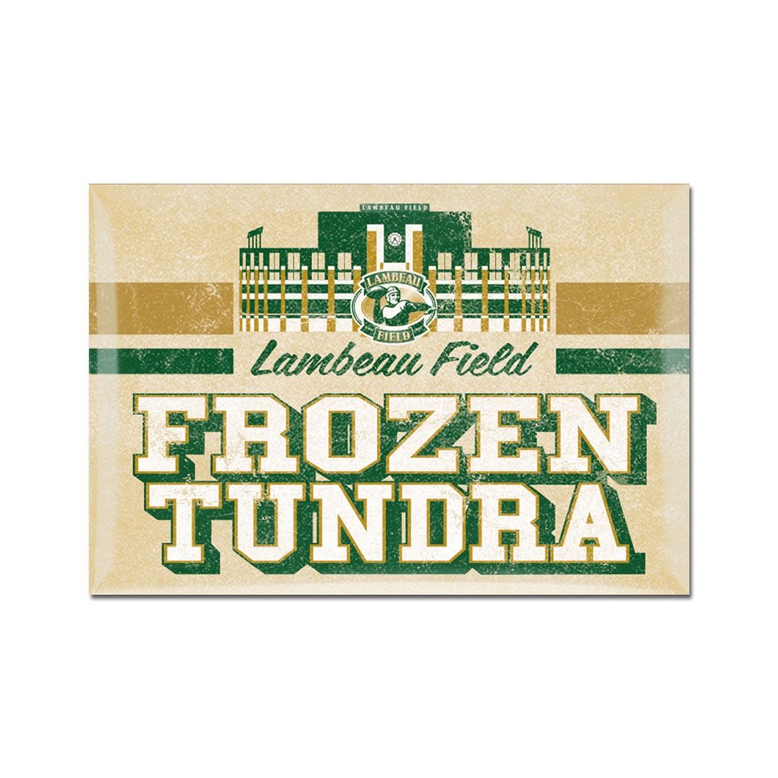 Lambeau Field Retro Frozen Tundra Magnet