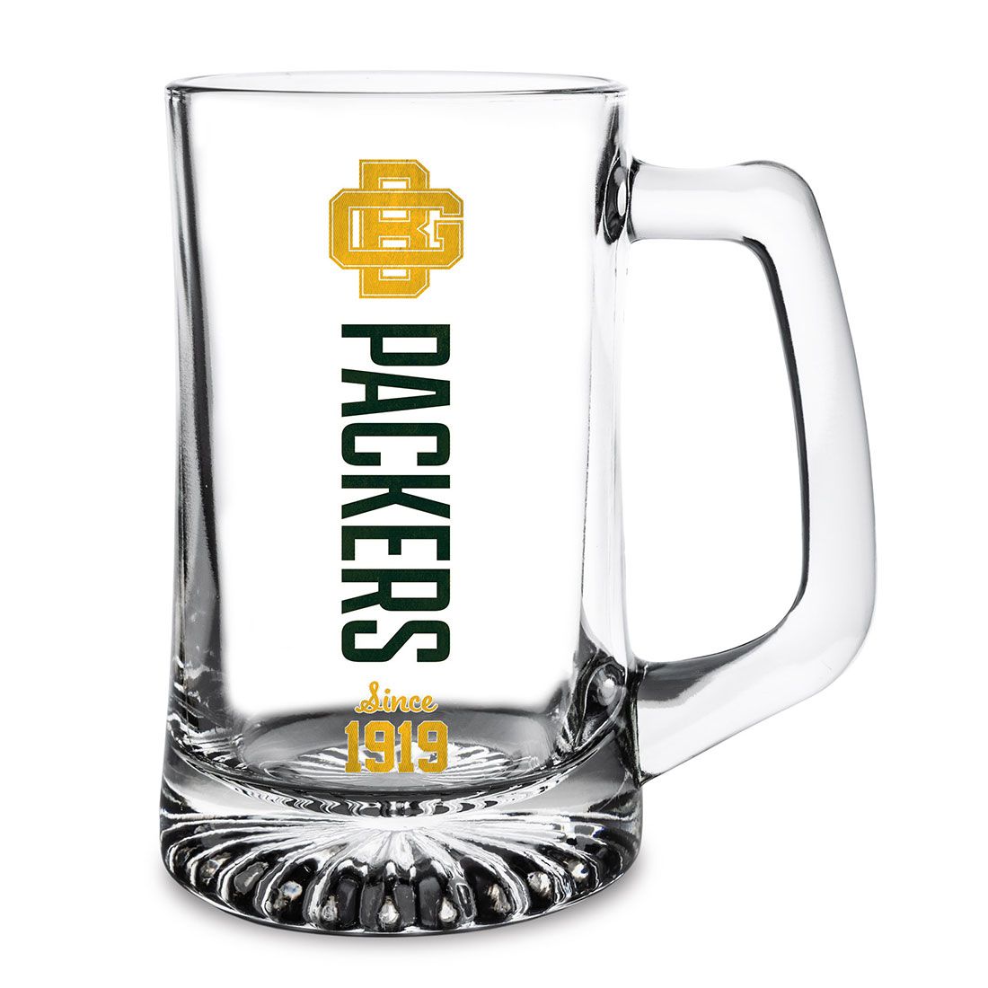 Packers GB Glass Stein Mug