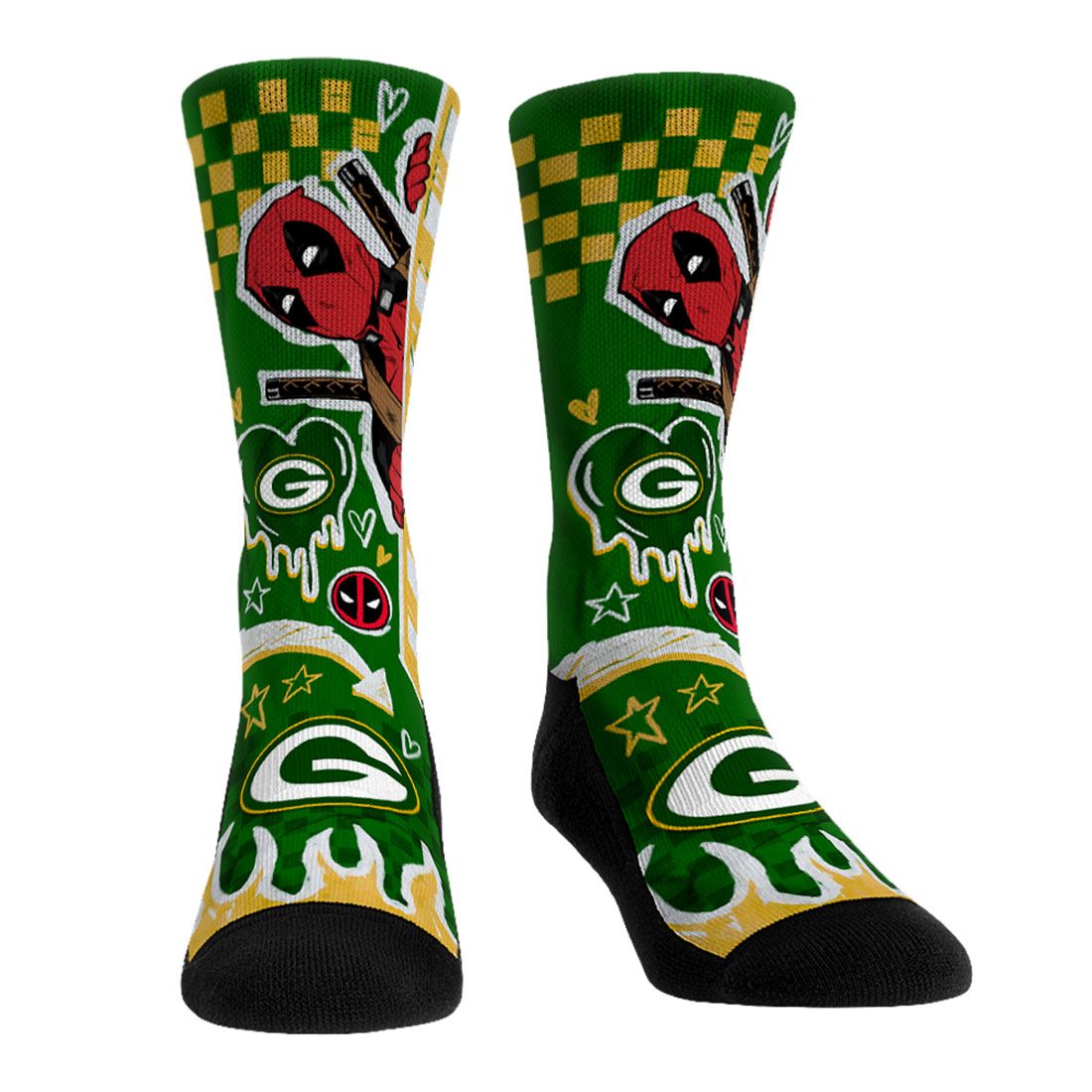 Packers Deadpool Love Note Sock 3 Packers Deadpool Love Note Sock