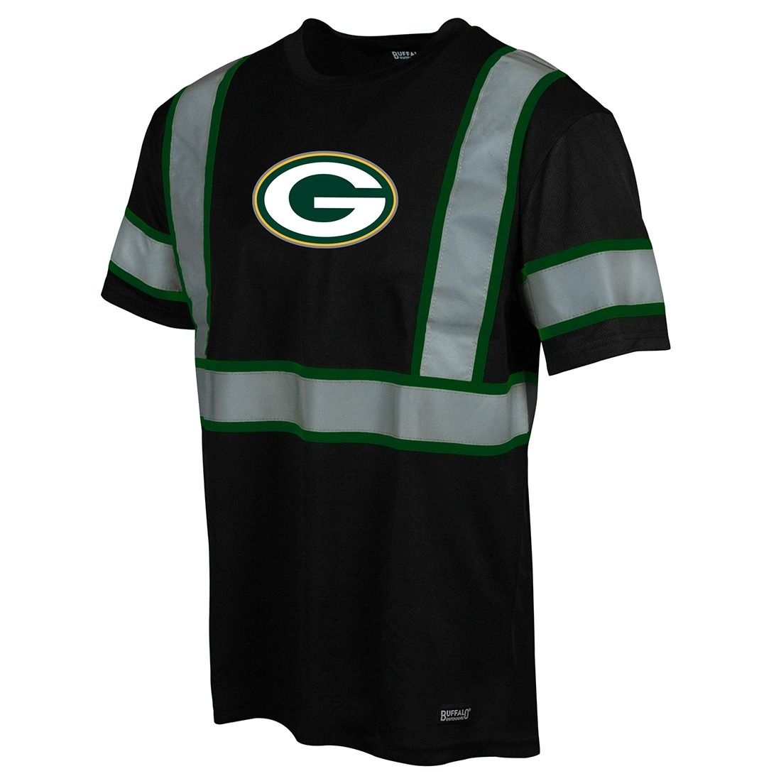 Packers Hi-Vis Safety Black & Green T-Shirt